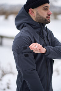 Фото - Базова чоловіча куртка Intruder Softshell сірого кольору - Men box