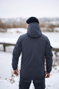 Фото - Базова чоловіча куртка Intruder Softshell сірого кольору - Men box