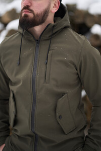 Фото - Зимова куртка від бренду Intruder Softshell у кольорі хакі - Men box