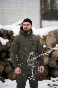 Фото - Зимова куртка від бренду Intruder Softshell у кольорі хакі - Men box