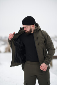 Фото - Зимова куртка від бренду Intruder Softshell у кольорі хакі - Men box
