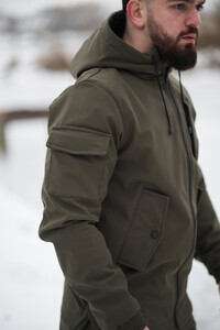 Фото - Зимова куртка від бренду Intruder Softshell у кольорі хакі - Men box