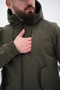 Фото - Зимова куртка від бренду Intruder Softshell у кольорі хакі - Men box