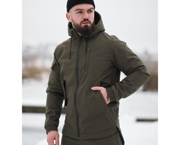 Фото - Зимова куртка від бренду Intruder Softshell у кольорі хакі - Men box