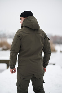 Фото - Зимова куртка від бренду Intruder Softshell у кольорі хакі - Men box