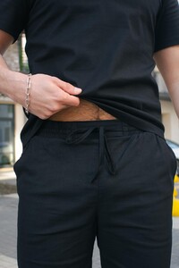 Фото - Черные льняные шорты "Flax" от Intruder - Men box