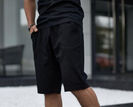 Фото - Черные льняные шорты "Flax" от Intruder - Men box