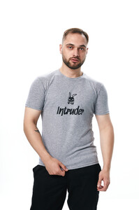 Фото - Чоловіча футболка бренду Intruder сірого кольору Bunny - Men box