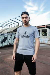 Фото - Чоловіча футболка бренду Intruder сірого кольору Bunny - Men box