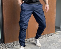 Фото - Мужские штаны-карго Intruder Baza темно-синего цвета - Men box