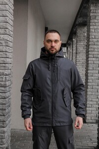 Фото - Демісезонна куртка Intruder Easy сірого кольору - Men box