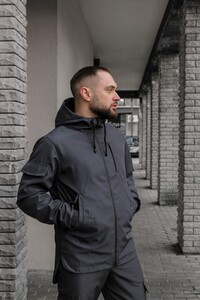Фото - Демісезонна куртка Intruder Easy сірого кольору - Men box