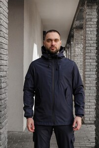 Фото - Однотонна чоловіча куртка Intruder синього кольору Easy - Men box