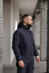 Фото - Однотонна чоловіча куртка Intruder синього кольору Easy - Men box