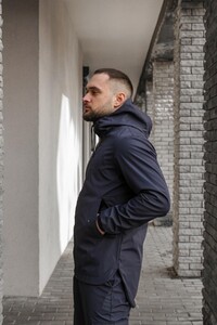 Фото - Однотонна чоловіча куртка Intruder синього кольору Easy - Men box