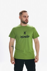 Фото - Чоловіча оливкова футболка Intruder з чорним лого Bunny - Men box