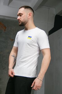 Фото - Базова чоловіча футболка від Intruder з патріотичною наклейкою - Men box
