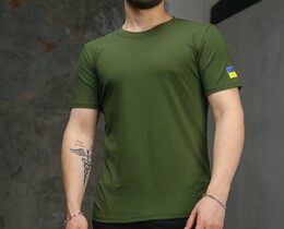Фото - Футболка у кольорі хакі Intruder з патріотичним принтом - Men box