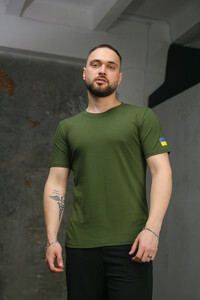 Фото - Футболка у кольорі хакі Intruder з патріотичним принтом - Men box