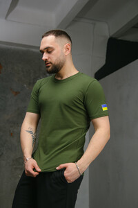 Фото - Футболка у кольорі хакі Intruder з патріотичним принтом - Men box