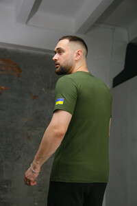 Фото - Футболка у кольорі хакі Intruder з патріотичним принтом - Men box