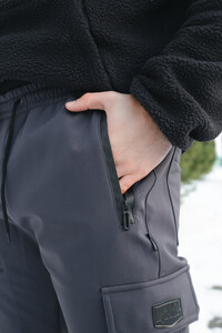 Фото - Штаны утепленные Intruder Flash Softshell серого цвета - Men box