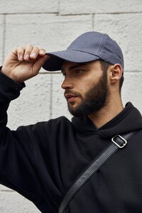 Фото - Бавовняна бейсболка від Intruder MyCap сірого кольору - Men box
