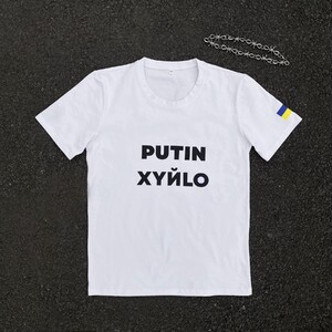 Фото - Футболка з патріотичним принтом Intruder білого кольору - Men box