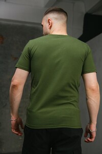 Фото - Однотонная мужская футболка от Intruder в цвете хаки - Men box