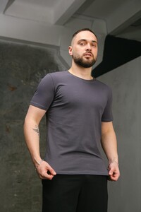 Фото - Темно-сіра чоловіча футболка Intruder з бавовни - Men box