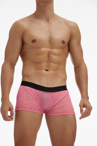 Фото - Мужские боксеры Ciokicx прозрачные розовые с люрексом - Men box