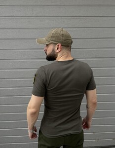 Фото - Військова футболка Intruder кольору хакі з липучками - Men box