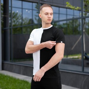 Фото - Чорно-біла футболка Pobedov із бавовни Segmentation В2 - Men box