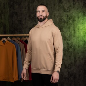 Фото - Базовое худи Pobedov 001 в бежевом цвете - Men box