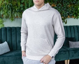 Фото - Спортивне худі Pobedov 97 кольору бежевий меланж - Men box