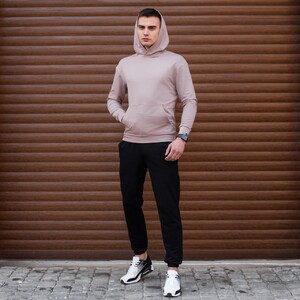 Фото - Худі Pobedov "97" з кишенею "кенгуру". Колір: темний беж - Men box