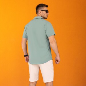 Фото - Бежеві чоловічі шорти Pobedov Frame прямого крою - Men box