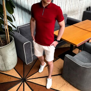 Фото - Бежеві чоловічі шорти Pobedov Frame прямого крою - Men box