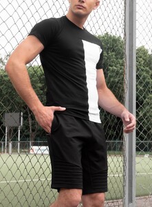 Фото - Однотонні чорні шорти прямого крою Pobedov Frame - Men box