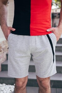 Фото - Чоловічі сірі трикотажні шорти Pobedov Zorro - Men box