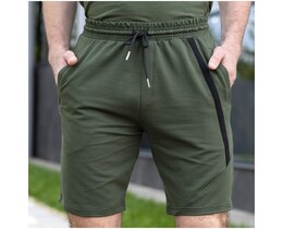 Фото - Трикотажні шорти кольору хакі від бренду Pobedov Zorro - Men box