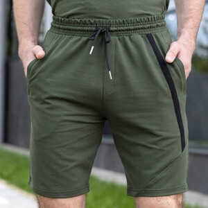 Фото - Трикотажні шорти кольору хакі від бренду Pobedov Zorro - Men box