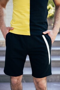 Фото - Літні чорні шорти з білою вставкою Pobedov Zorro - Men box