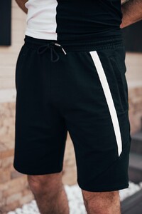 Фото - Літні чорні шорти з білою вставкою Pobedov Zorro - Men box
