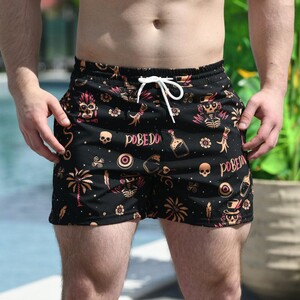 Фото - Шорти-плавки чорного кольору Pobedov Pool day Totem - Men box