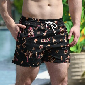 Фото - Шорти-плавки чорного кольору Pobedov Pool day Totem - Men box