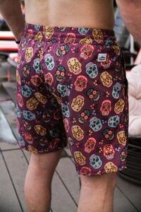 Фото - Пляжні шорти з черепами Pobedov Vocation Cherepy Burgundy - Men box