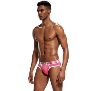 Фото - Мужские трусы брифы Pinky Senson. Цвет: розовый - Men box