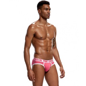 Фото - Мужские трусы брифы Pinky Senson. Цвет: розовый - Men box