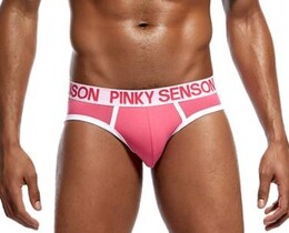 Фото - Мужские трусы брифы Pinky Senson. Цвет: розовый - Men box